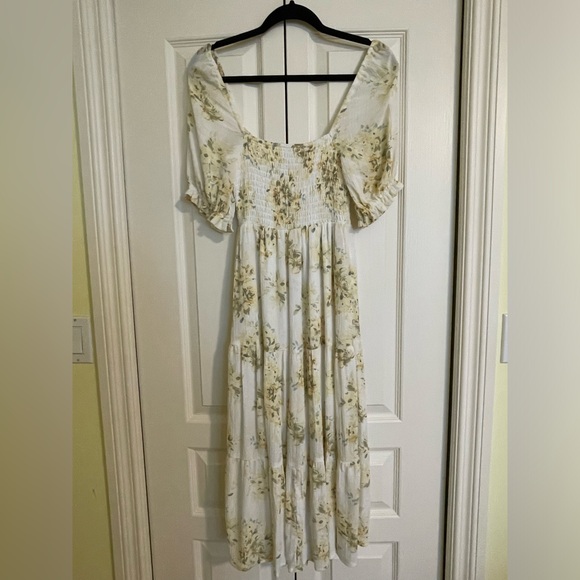 BNWT Abercrombie Stretch Midi Floral Dress - Picture 2 of 6